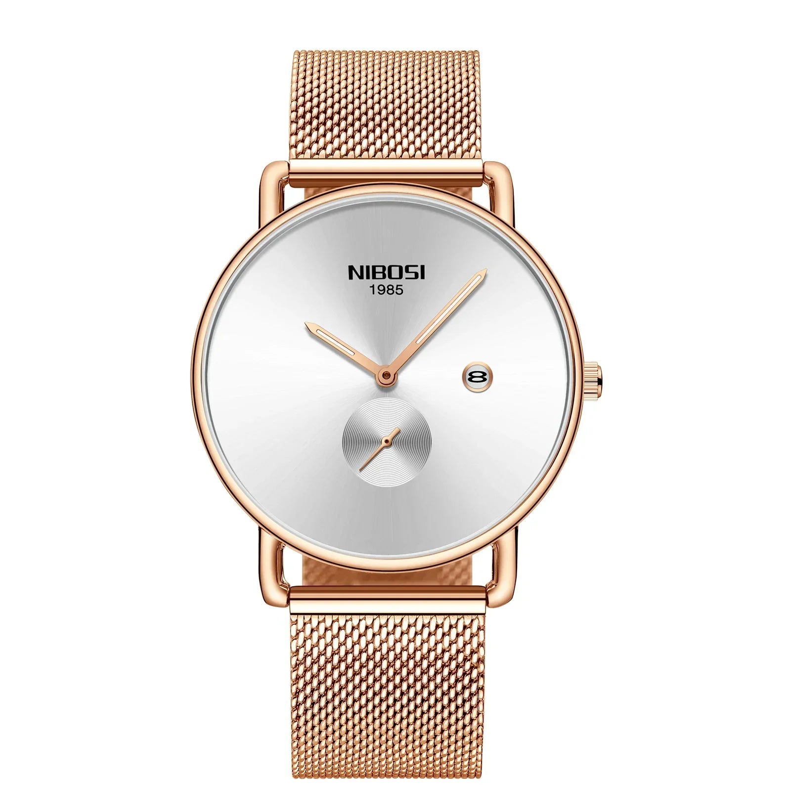 NIBOSI 2365 — Minimalist Mesh Quartz Watch