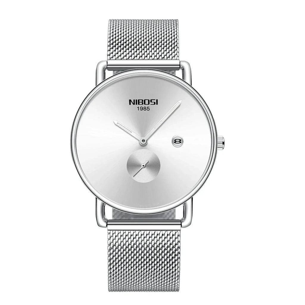 NIBOSI 2365 — Minimalist Mesh Quartz Watch