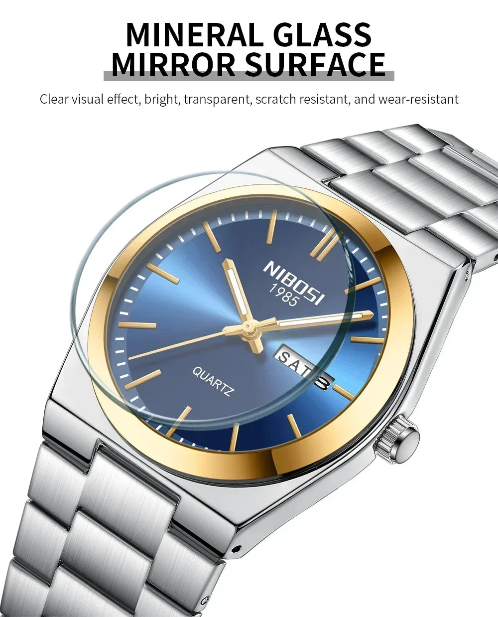 NIBOSI 2658 — Prestige Day-Date Watch