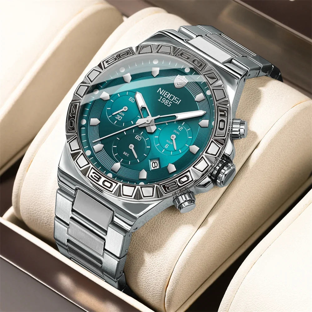 NIBOSI 2661 Golden Vanguard Chronograph