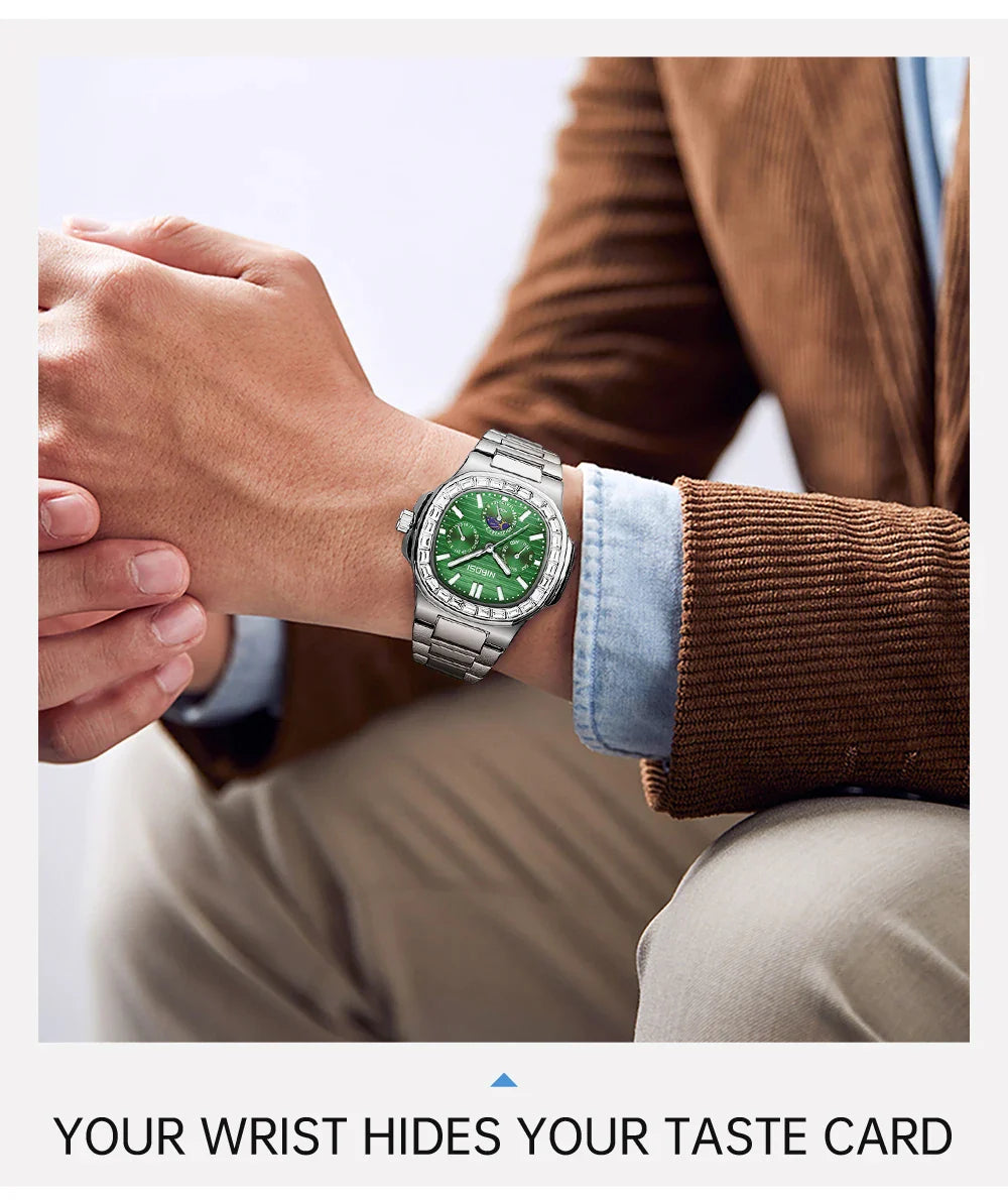 NIBOSI 2698 — Executive Moonphase Watch
