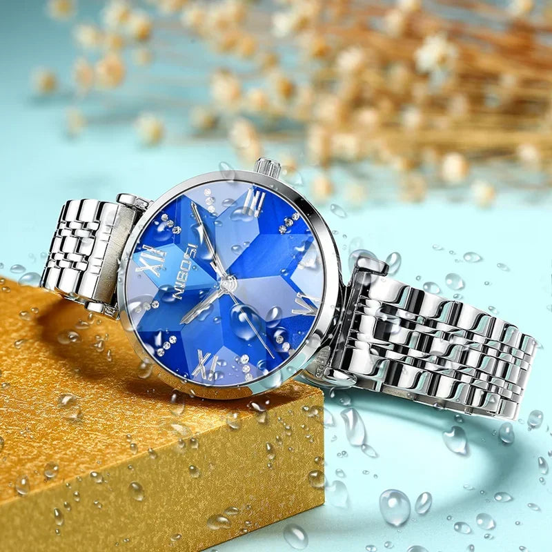 NIBOSI 2529 — Crystal Facet Watch