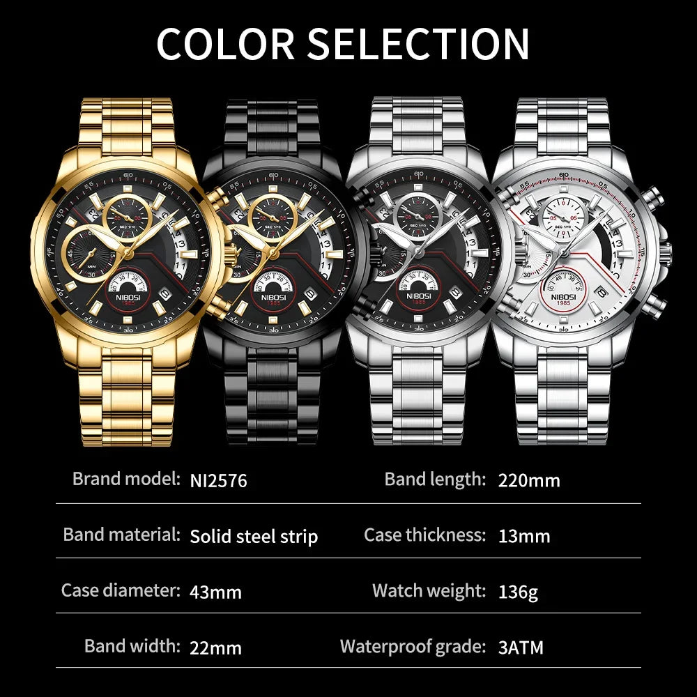 NIBOSI 2576 — Royal Chronograph