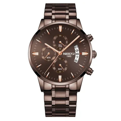 NIBOSI 2309 — Luxury Quartz Chronograph Waterproof Watch