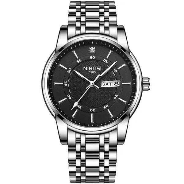 NIBOSI 2381 — Timeless Minimalist Steel Watch