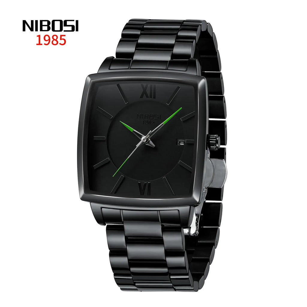 NIBOSI 2601 — Obsidian Square Men's Watch