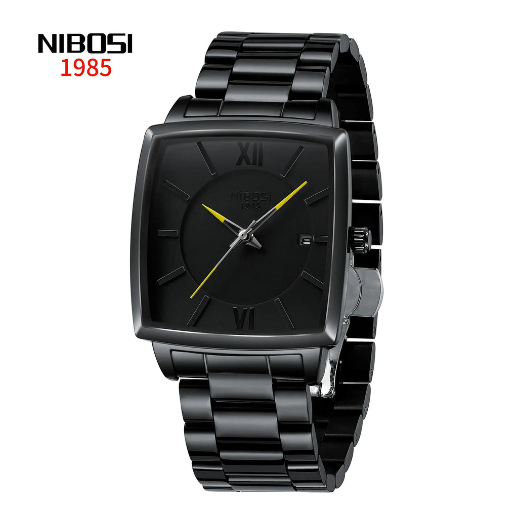 NIBOSI 2601 — Obsidian Square Men's Watch