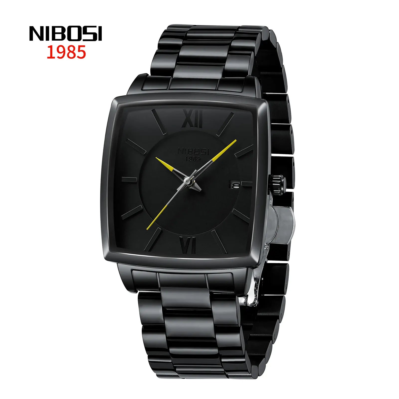 NIBOSI 2601 — Obsidian Square Men's Watch