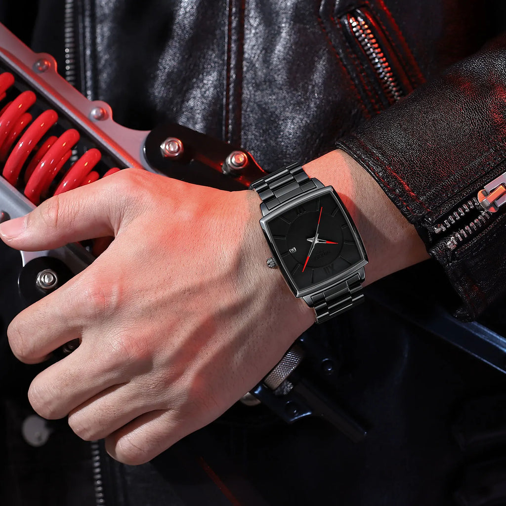 NIBOSI 2601 — Obsidian Square Men's Watch