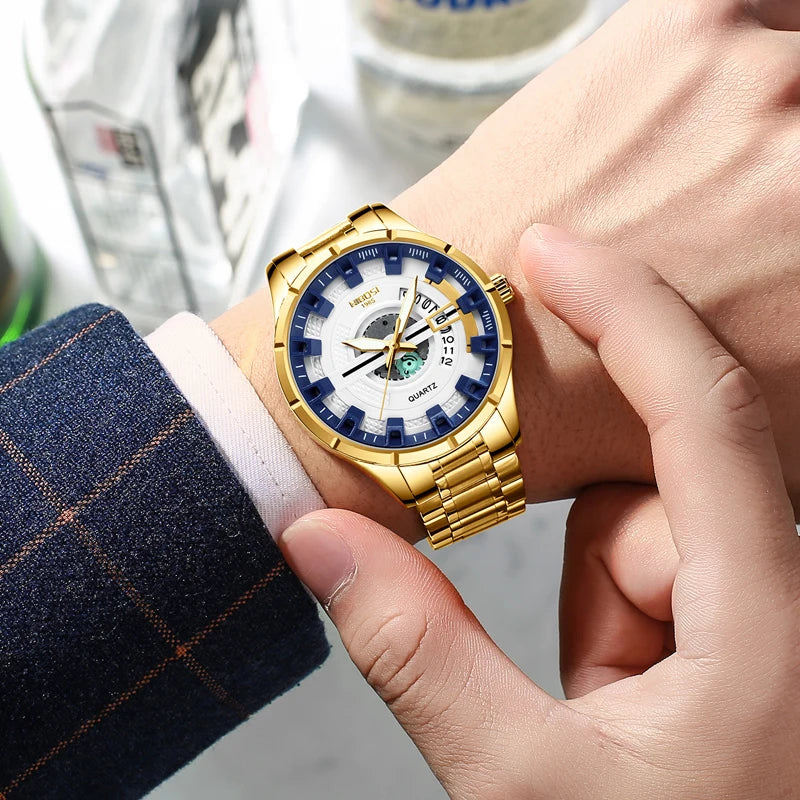 NIBOSI 2383 — Industrial Skeleton Quartz Watch