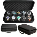 NIBOSI Watch Travel Case — 10 Slot Zipper Organizer