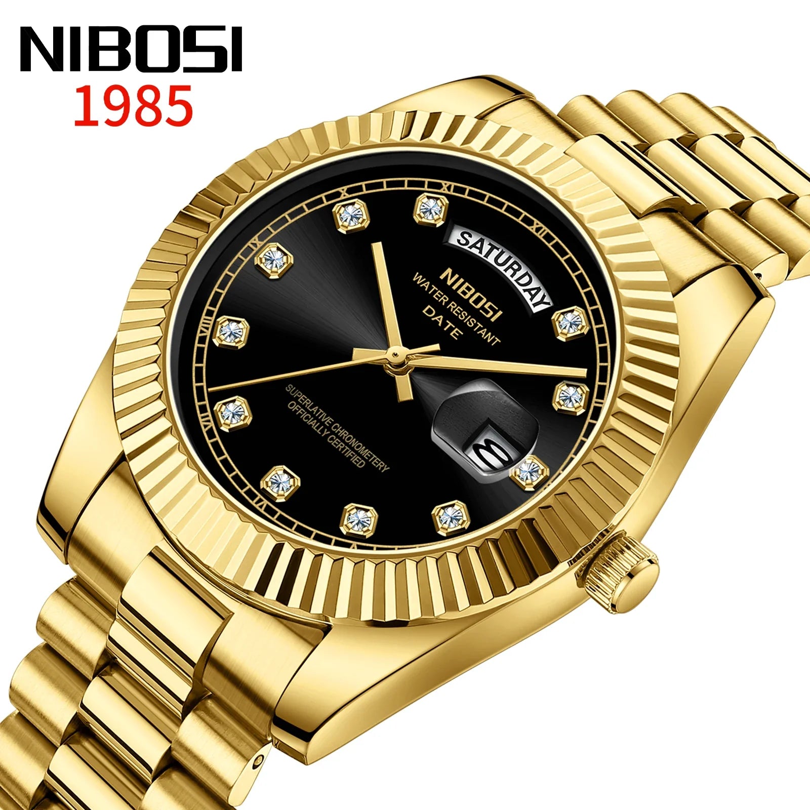 NIBOSI 2627 — Diamond Scale Quartz Watch