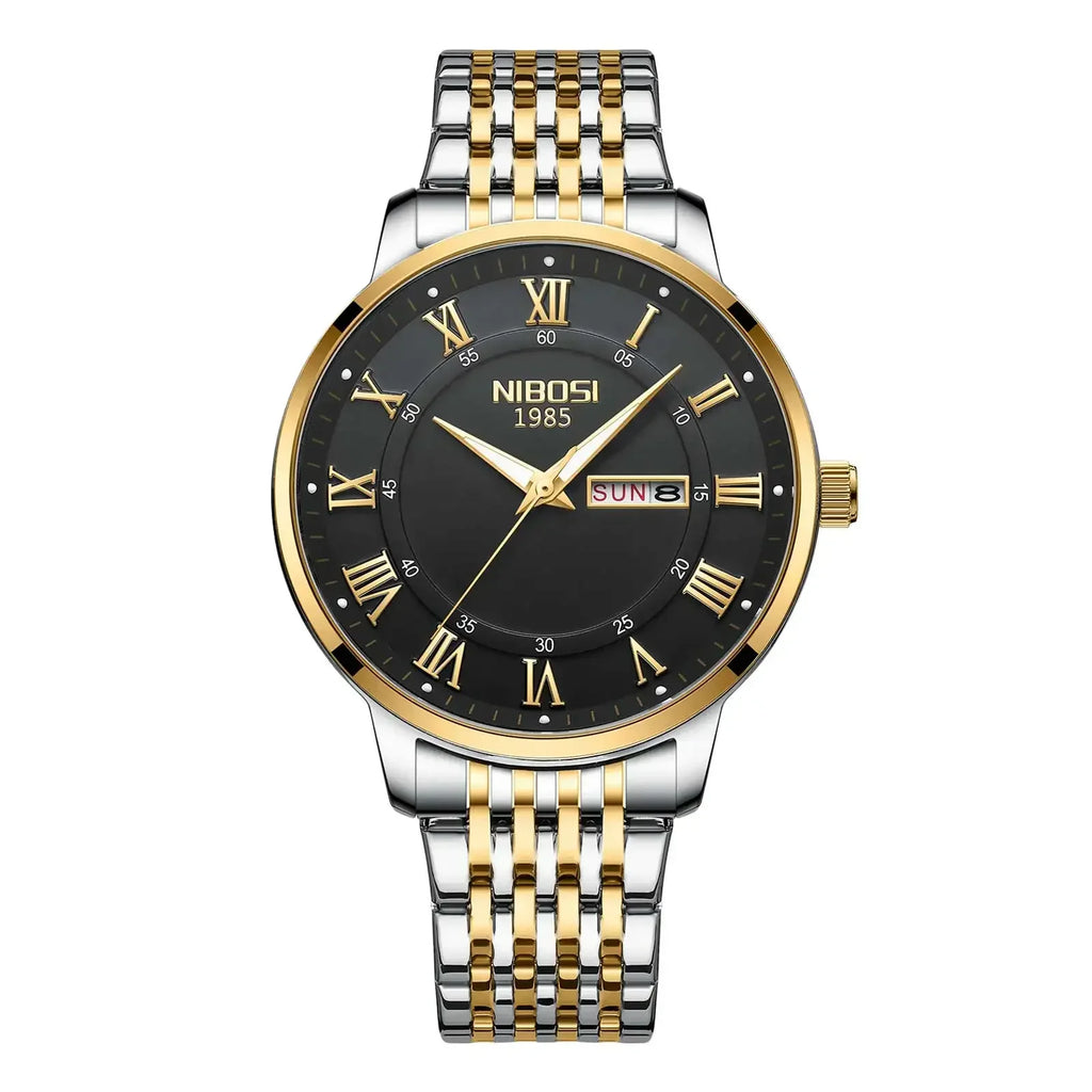 NIBOSI 2569 — Classic Roman Day-Date Watch