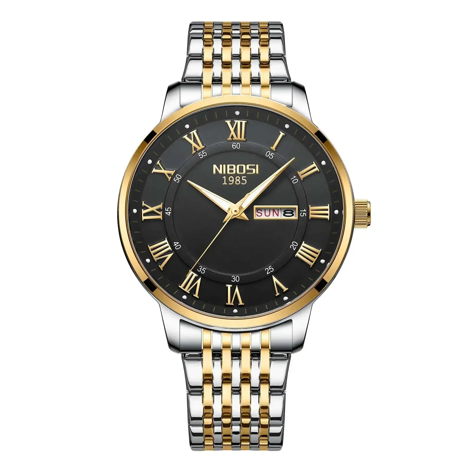 NIBOSI 2569 — Classic Roman Day-Date Watch