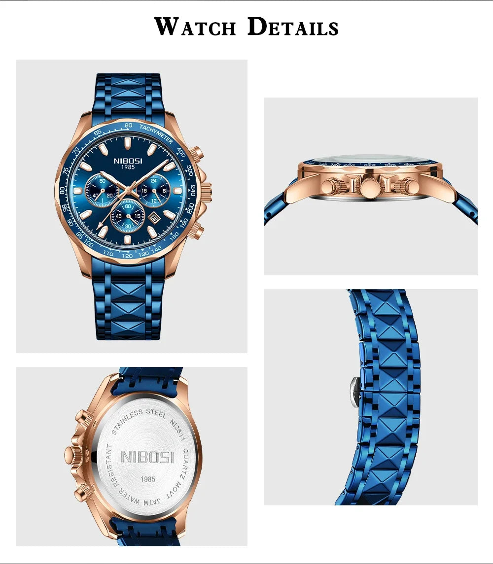 NIBOSI 2611 — Precision Chronograph
