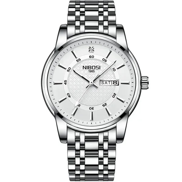 NIBOSI 2381 — Timeless Minimalist Steel Watch