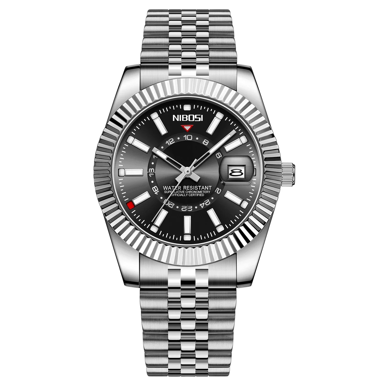 NIBOSI 2638 — Classic Fluted Men's Watch