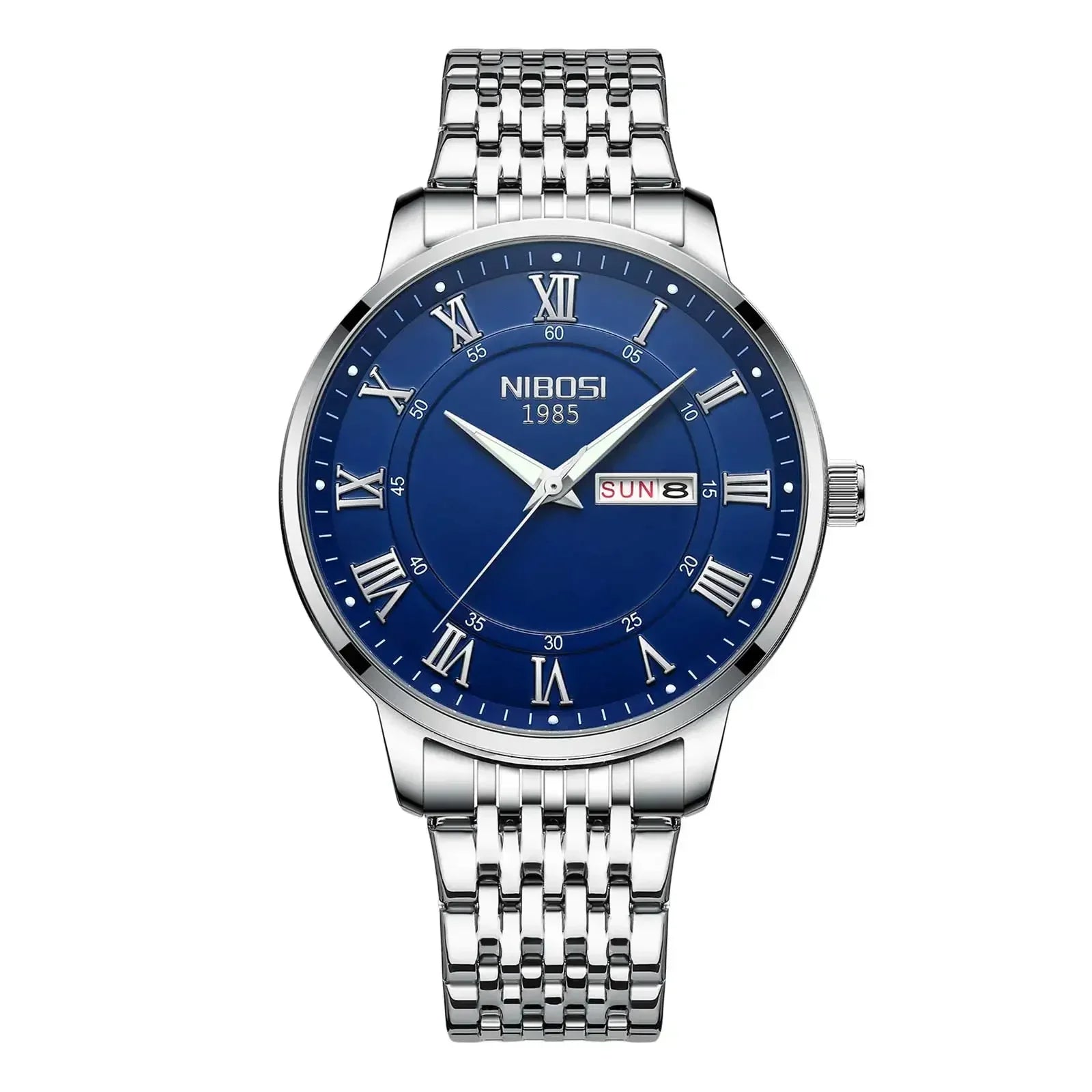 NIBOSI 2569 — Classic Roman Day-Date Watch