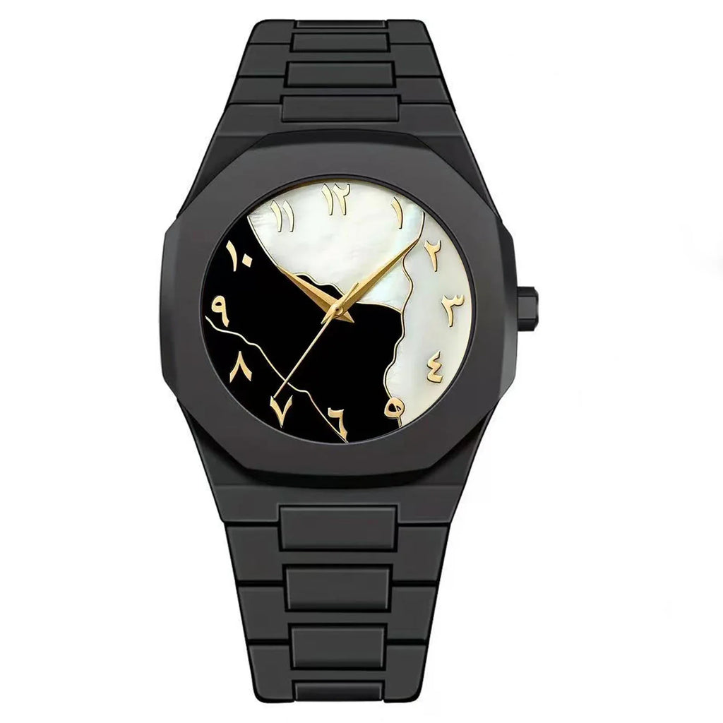 NIBOSI 2707 — Abstract Dial Black Watch