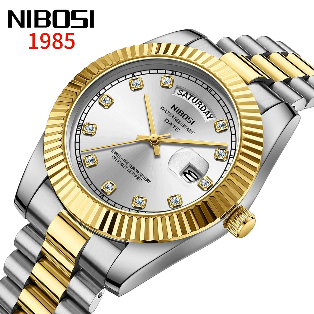 NIBOSI 2627 — Diamond Scale Quartz Watch