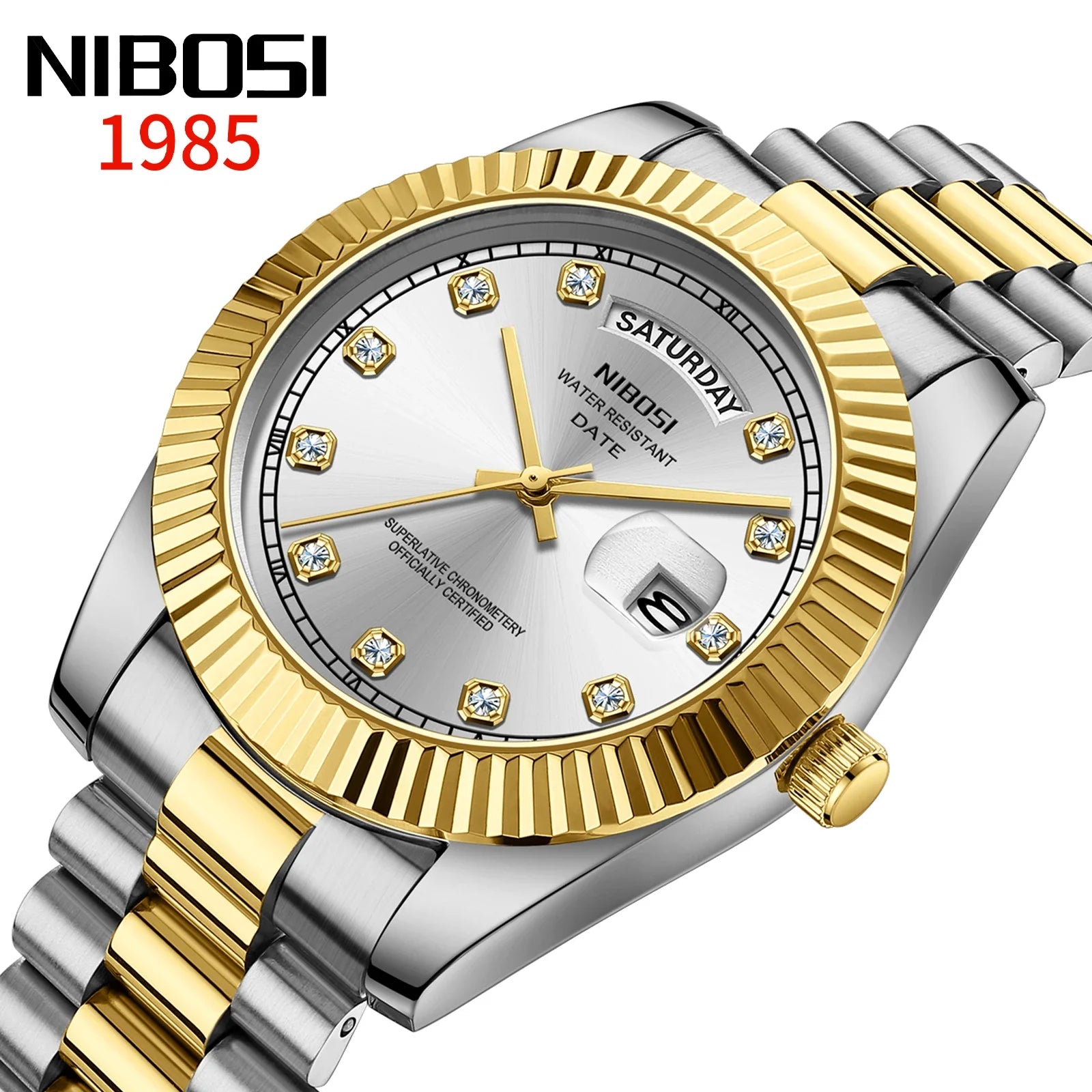 NIBOSI 2627 — Diamond Scale Quartz Watch
