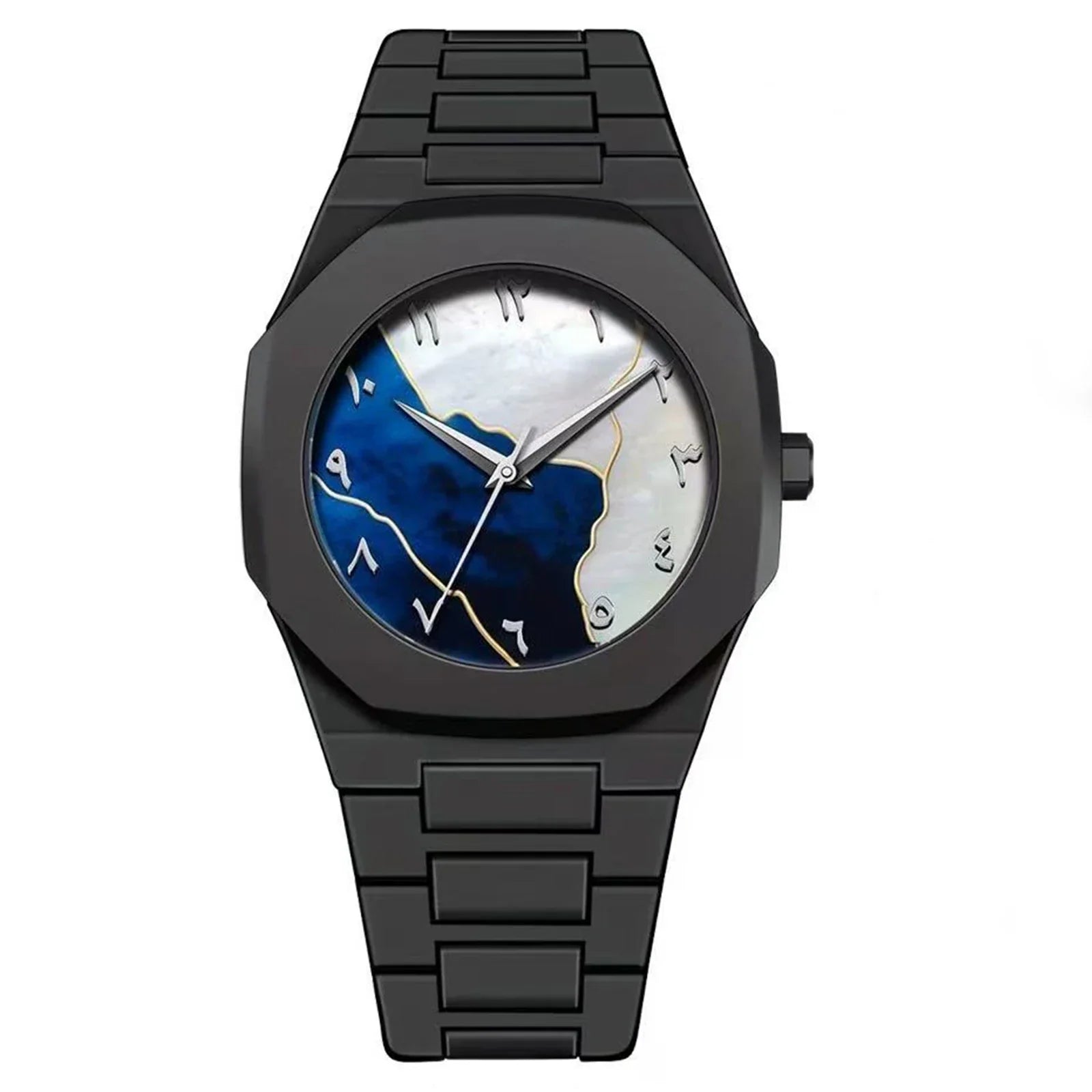 NIBOSI 2707 — Abstract Dial Black Watch