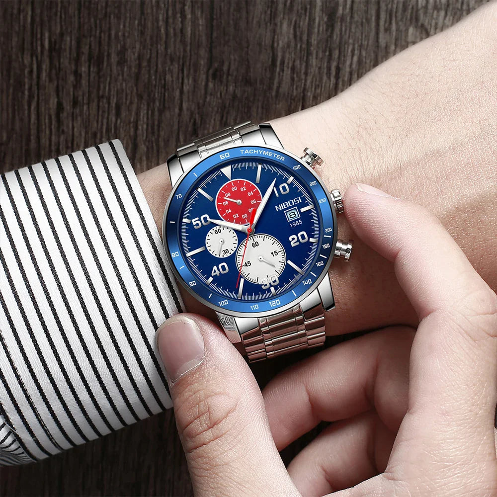 NIBOSI 2380 — Sapphire Chronograph Men's Watch