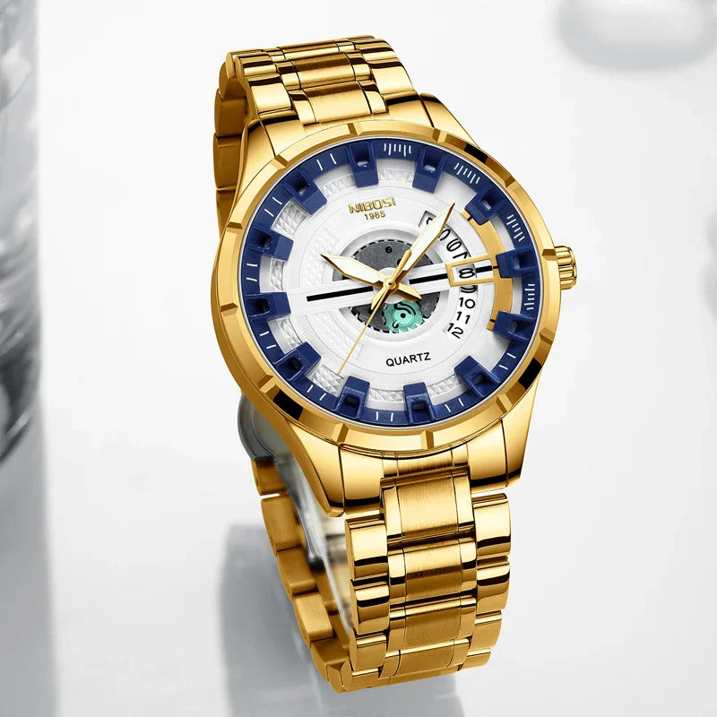 NIBOSI 2383 — Industrial Skeleton Quartz Watch