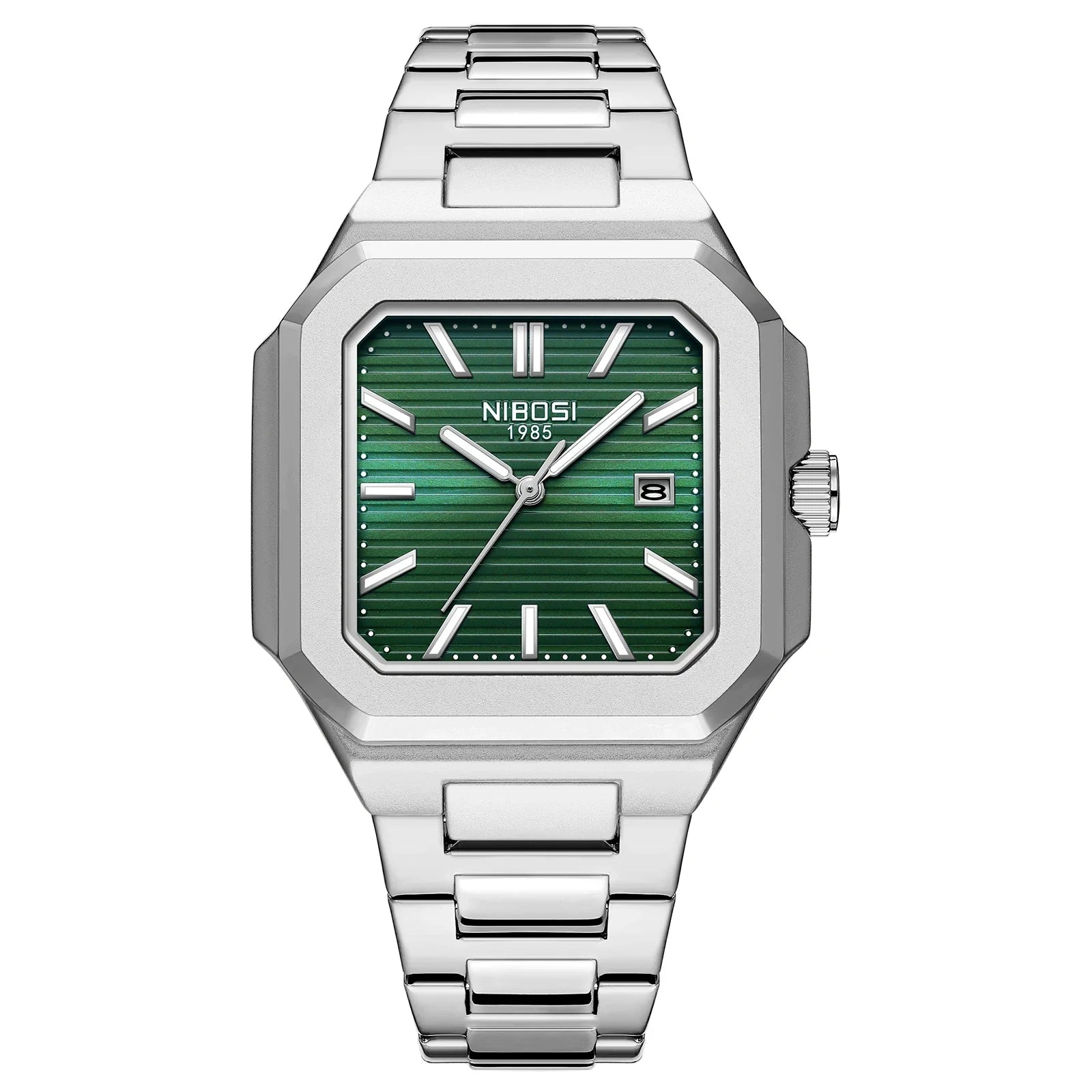 NIBOSI 2689 — Squaremaster Calendar Quartz Watch