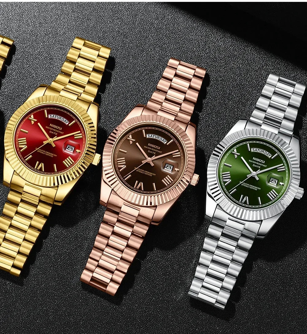 NIBOSI 2628 — Timeless Luxury Quartz Watch