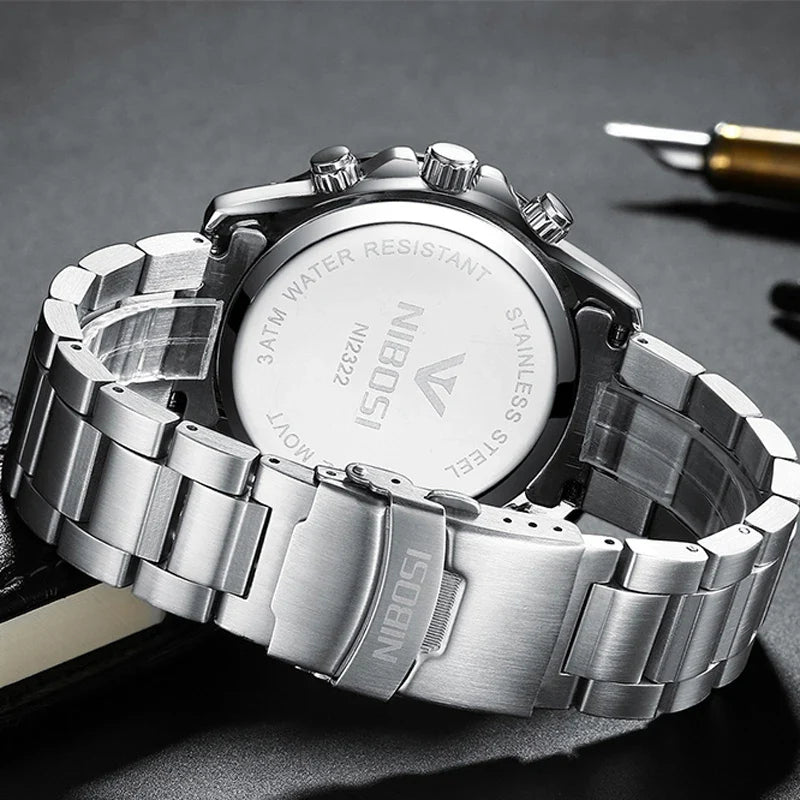NIBOSI 2322 — Iron Tactical Chrono Watch