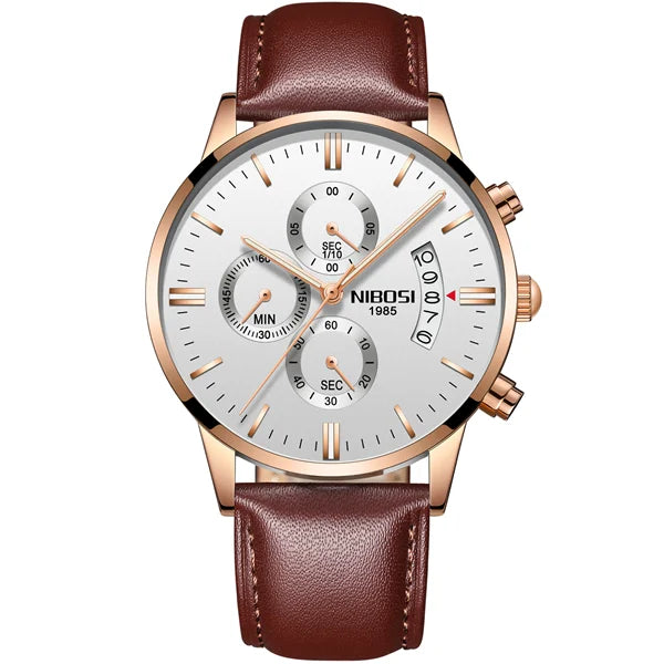 NIBOSI 2309 — Luxury Quartz Chronograph Waterproof Watch