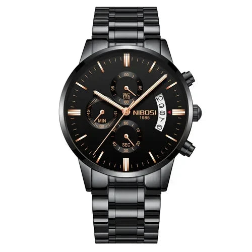 NIBOSI 2309 — Luxury Quartz Chronograph Waterproof Watch