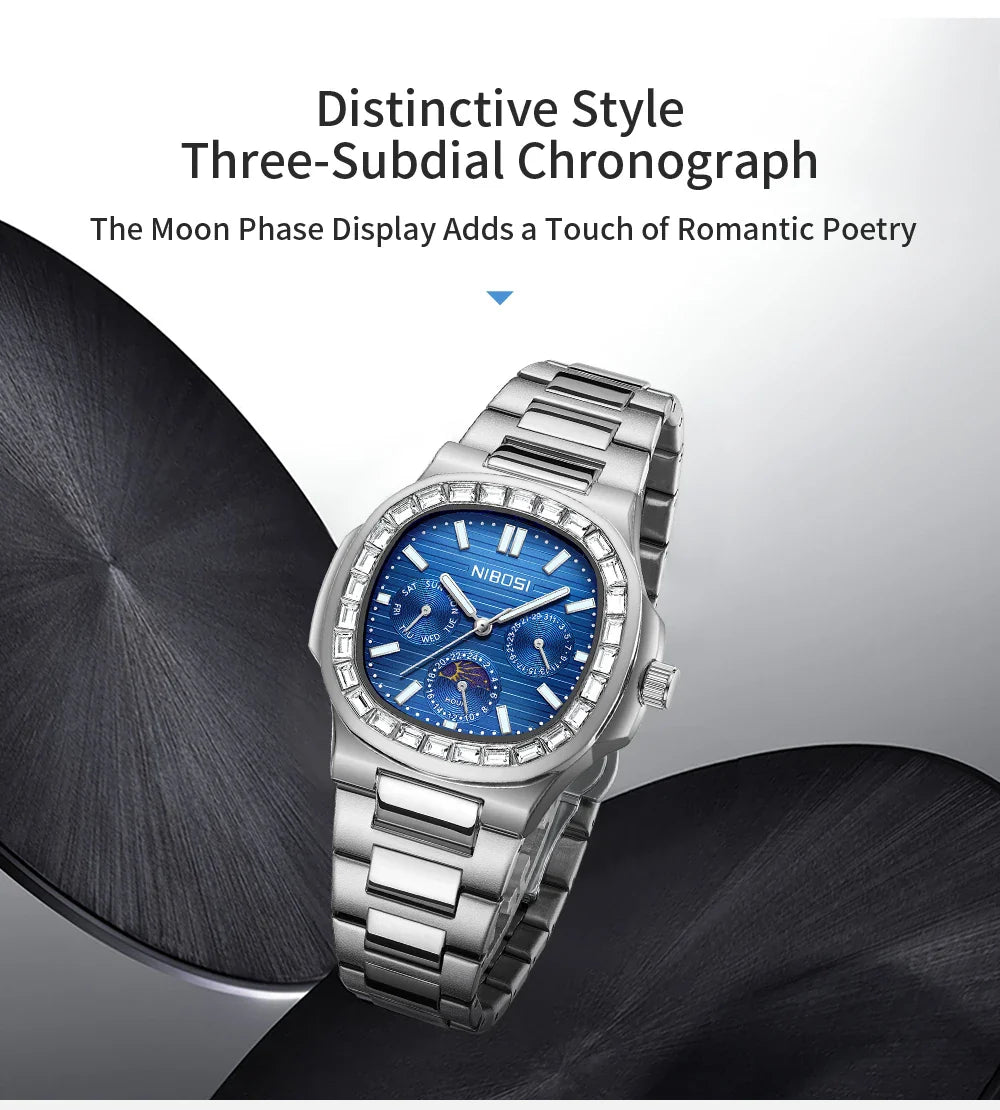 NIBOSI 2698 — Executive Moonphase Watch
