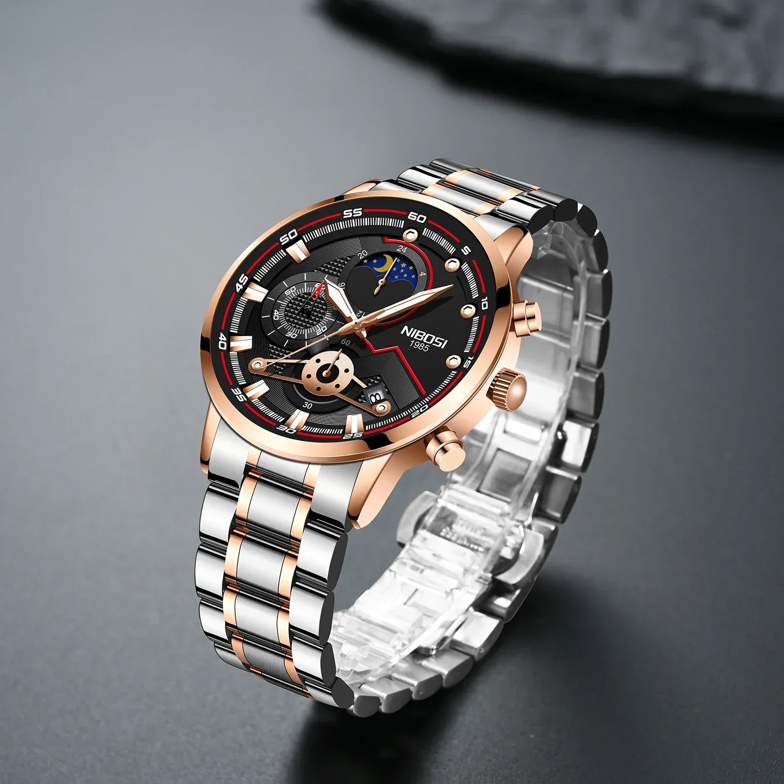 NIBOSI 2503 — Iron Sentinel Watch