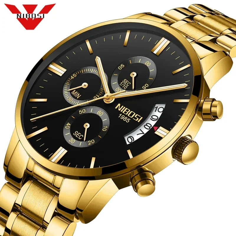 NIBOSI 2309 — Luxury Quartz Chronograph Waterproof Watch