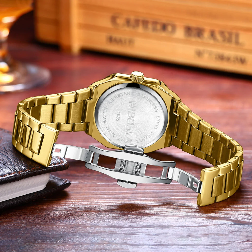 NIBOSI 2690 — Retro Square Quartz Watch