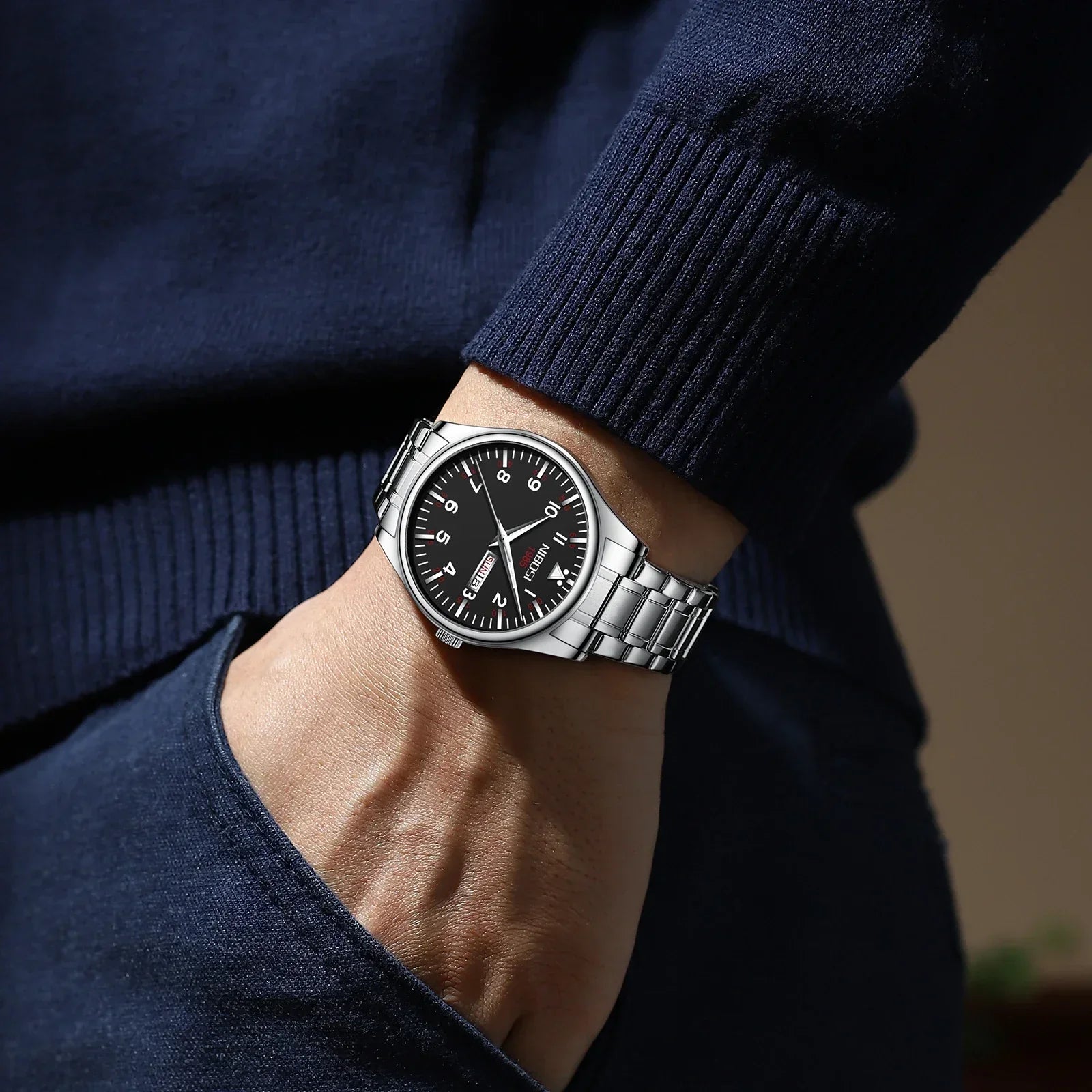 NIBOSI 2571 — Urban Day-Date Classic Watch