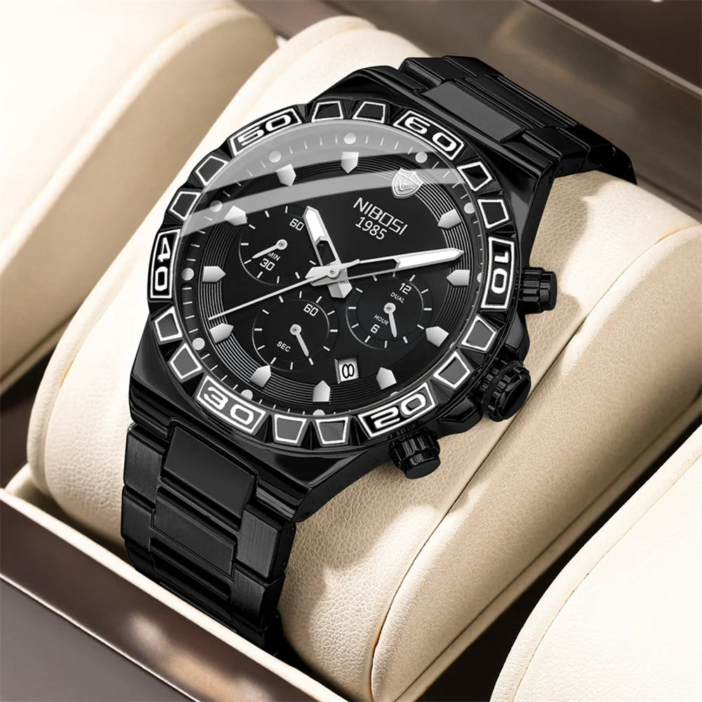 NIBOSI 2661 Golden Vanguard Chronograph
