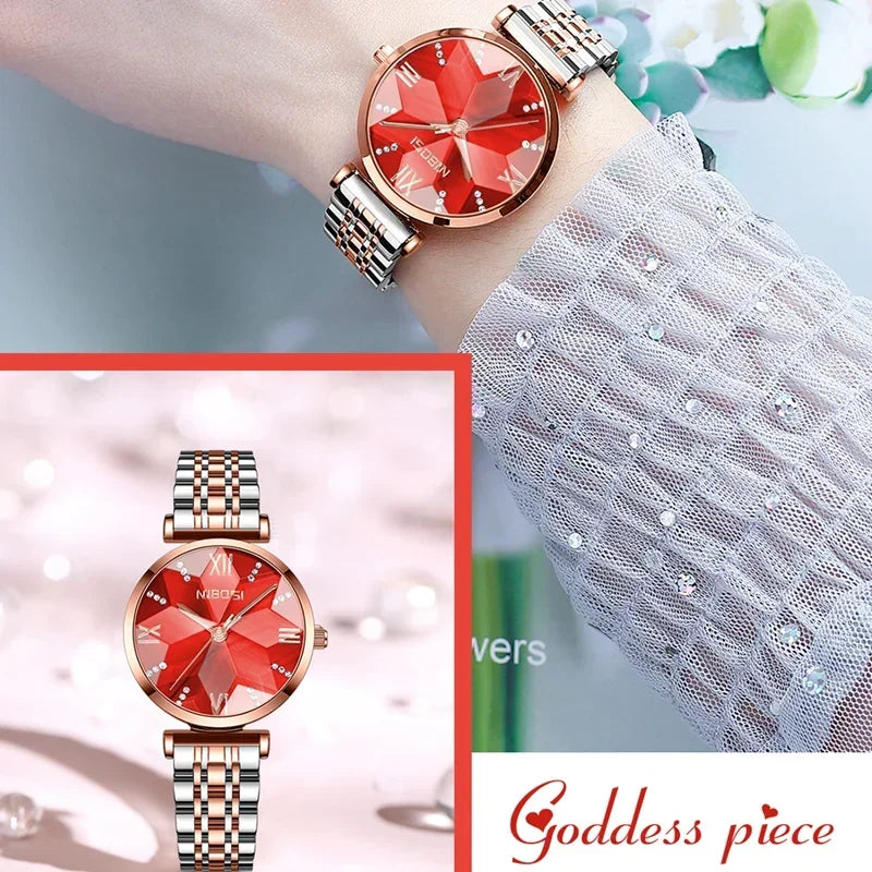 NIBOSI 2529 — Crystal Facet Watch