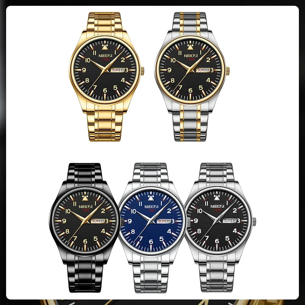 NIBOSI 2571 — Urban Day-Date Classic Watch