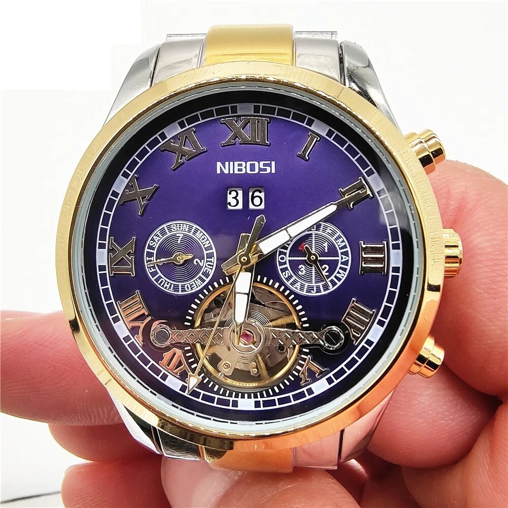 NIBOSI 2307 — Imperial Automatic Open-Heart Watch