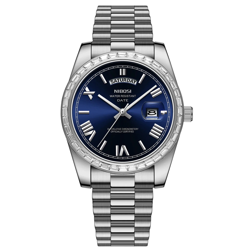 NIBOSI 2708 Presidential Day-Date Watch