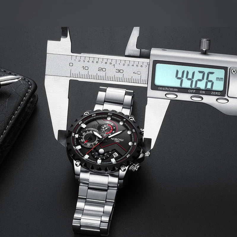 NIBOSI 2322 — Iron Tactical Chrono Watch