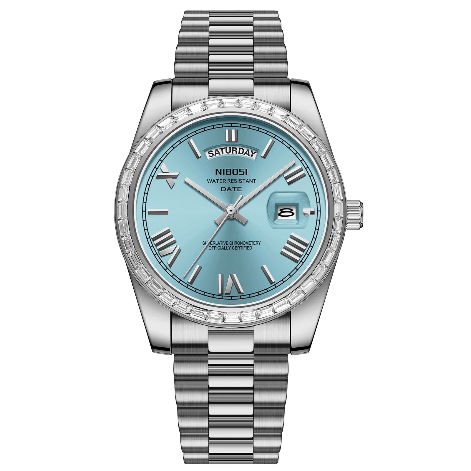 NIBOSI 2708 Presidential Day-Date Watch