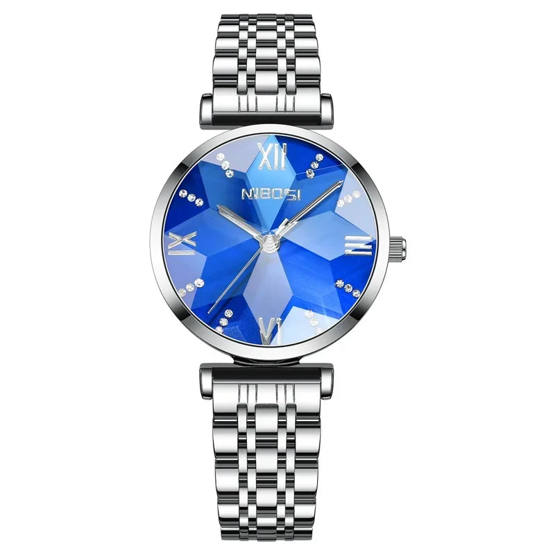 NIBOSI 2529 — Crystal Facet Watch