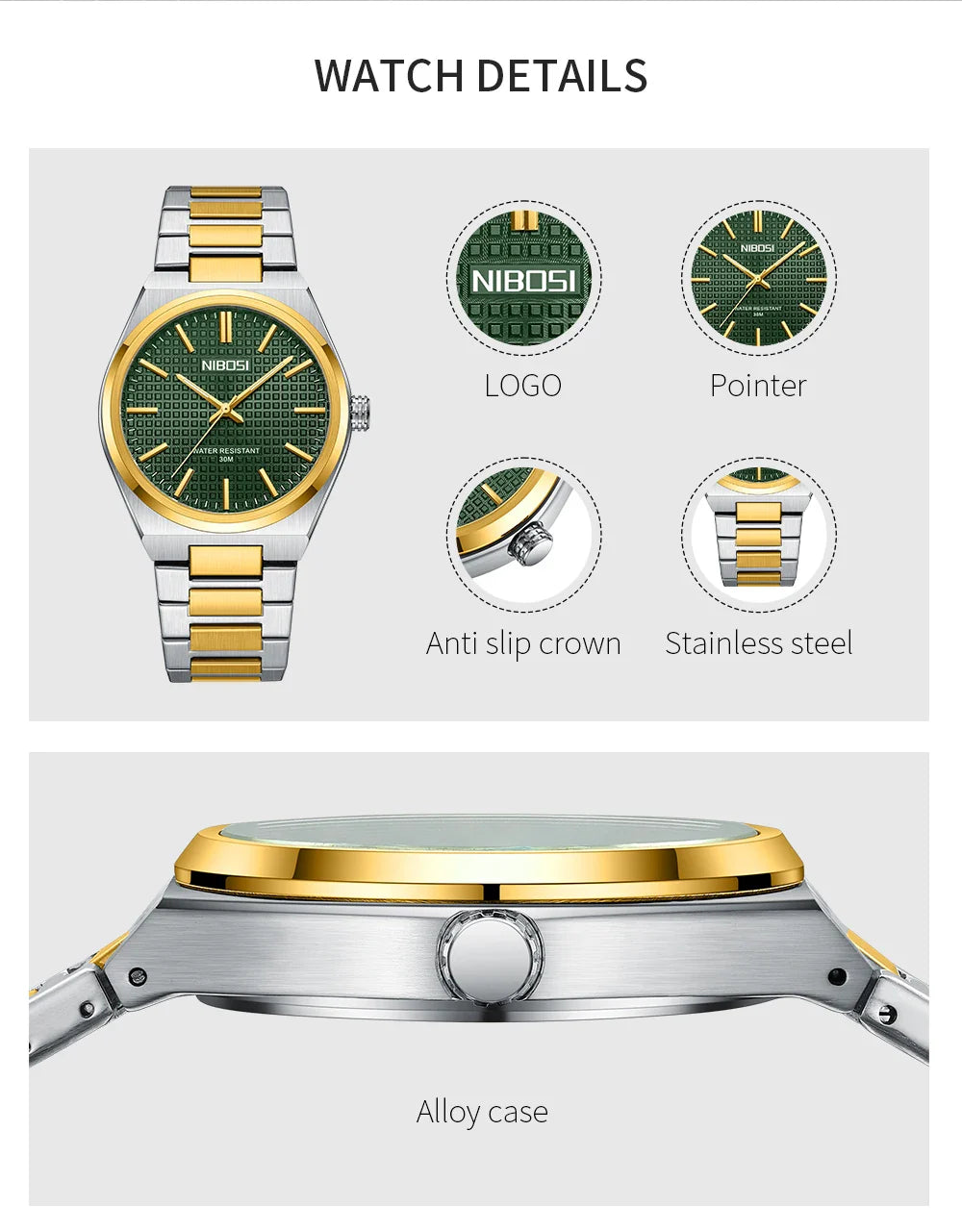 NIBOSI 2663 — Integrated Precision Watch