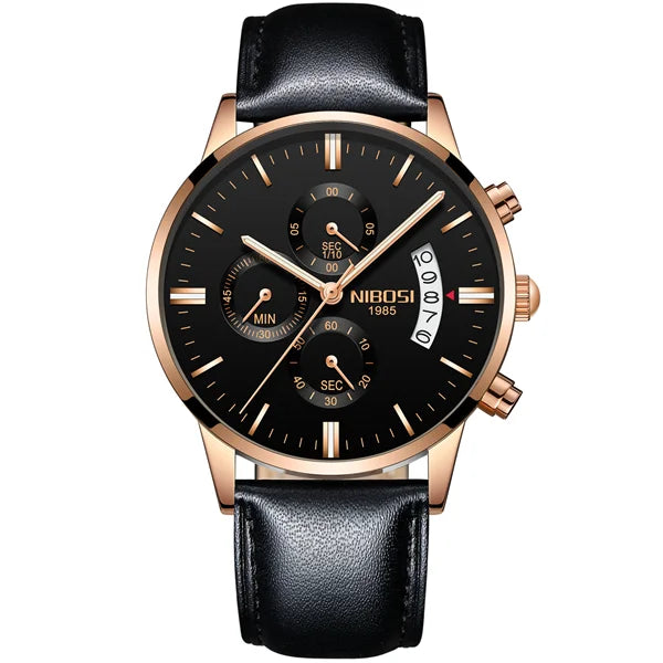 NIBOSI 2309 — Luxury Quartz Chronograph Waterproof Watch