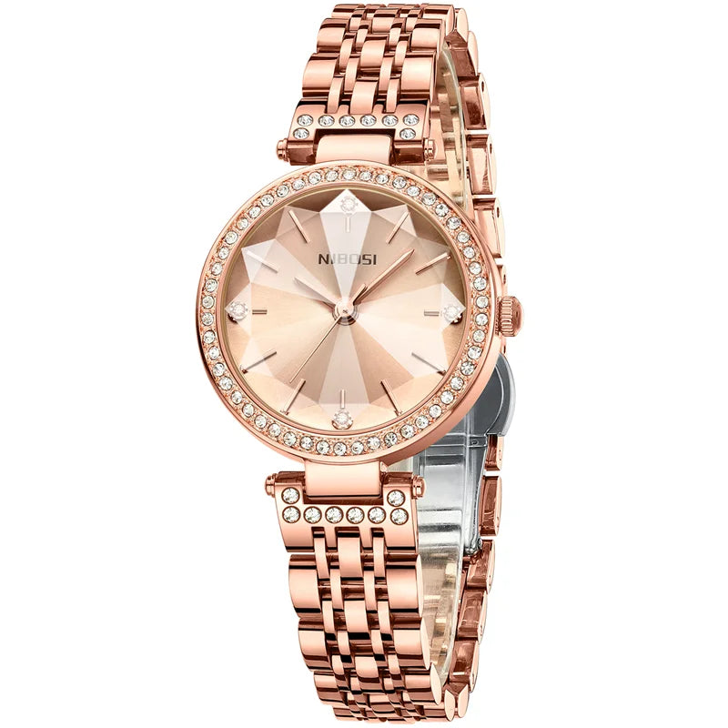 NIBOSI 2622 — Elegant Zircon Women's Quartz Watch
