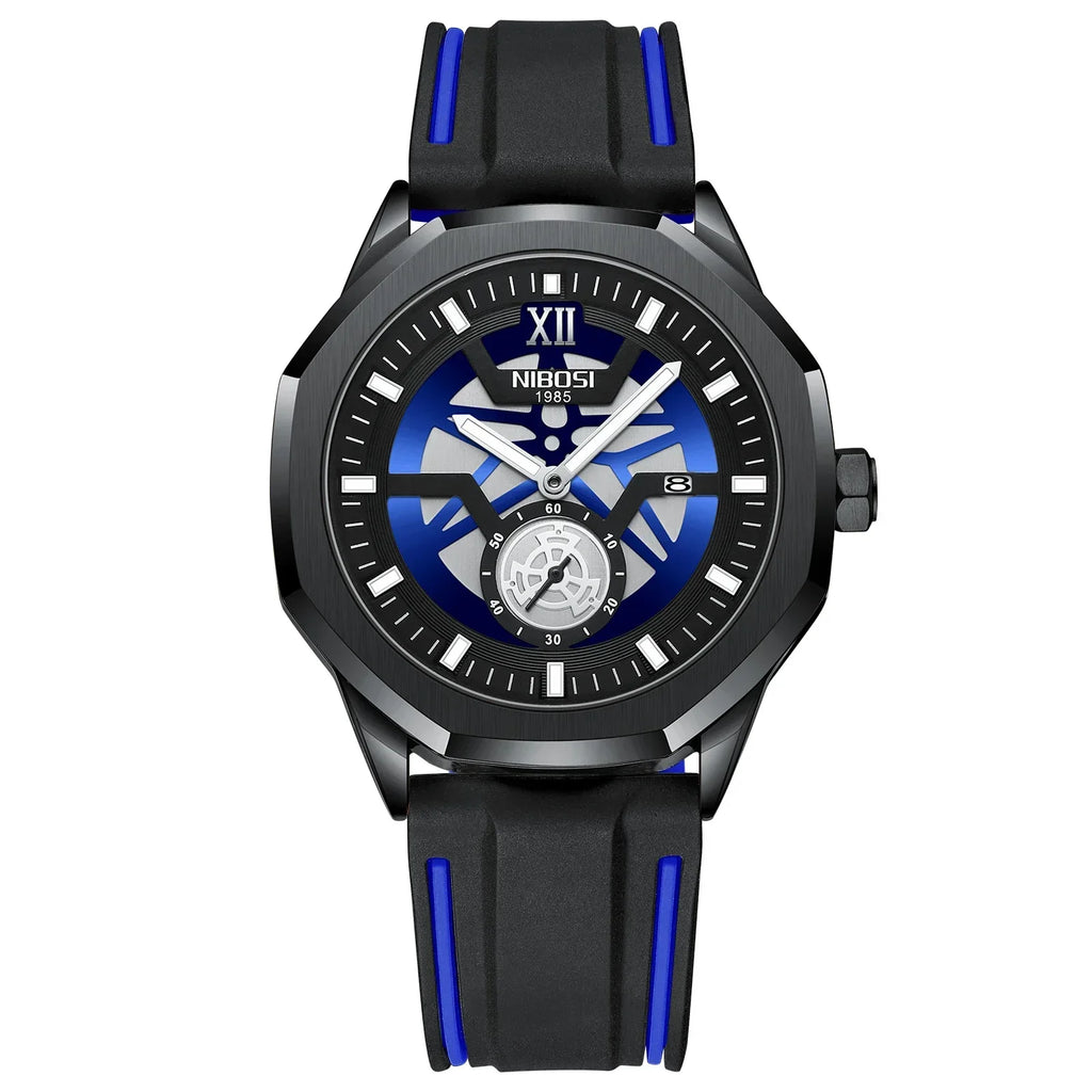 NIBOSI 2518 — Steel Mesh Sport 43MM Watch